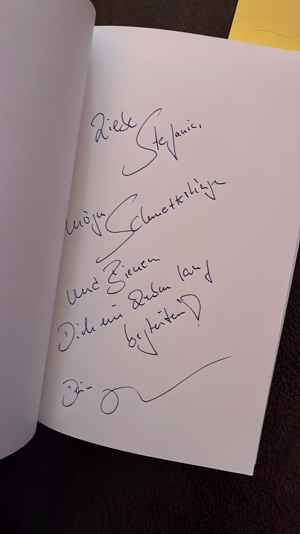 Widmung „Das Bee-Team“