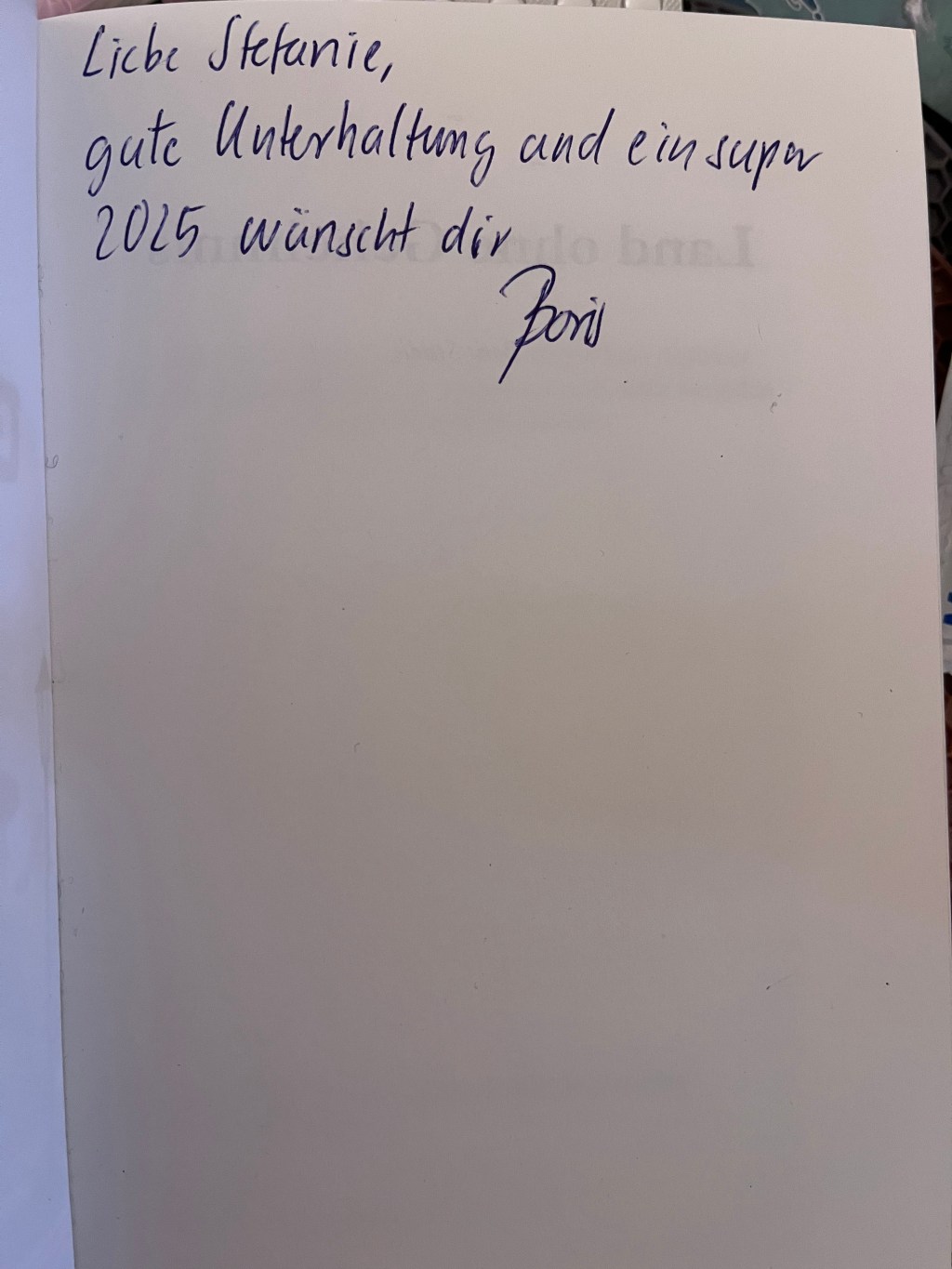 Widmung Land ohne&nbsp;Geheimnisse